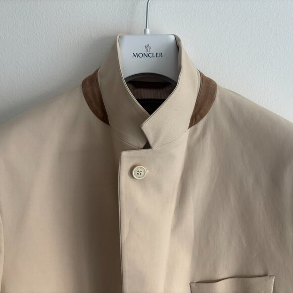 $5000 Loro Piana 3 Roll 2 Beige/ Cream Cotton Sport Coat/ Blazer/ Jacket - 44 - Picture 5 of 16